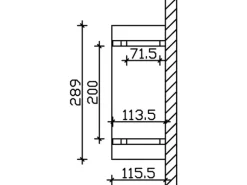 Skan Holz Haustür-Vordach Stralsund 4 Weiß lasiert 289 cm x 116 cm