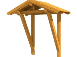 Skan Holz Haustür-Vordach Siegen 2 Eiche hell lasiert 247 cm x 116 cm