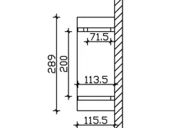 Skan Holz Haustür-Vordach Stralsund 3 Nussbaum lasiert 289 cm x 116 cm