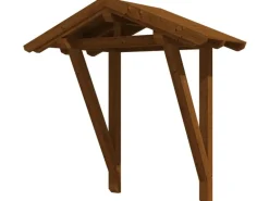 Skan Holz Haustür-Vordach Siegen 2 Nussbaum lasiert 247 cm x 116 cm