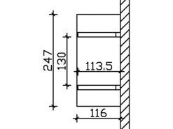 Skan Holz Haustür-Vordach Siegen 2 Nussbaum lasiert 247 cm x 116 cm