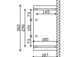 Skan Holz Haustür-Vordach Stralsund 8 Natur 360 cm x 187 cm