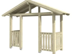 Skan Holz Haustür-Vordach Stralsund 6 Natur 360 cm x 139 cm