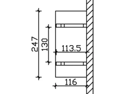 Skan Holz Haustür-Vordach Siegen 4 Schiefergrau lasiert 247 cm x 116 cm