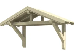 Skan Holz Haustür-Vordach Stralsund 1 Natur 289 cm x 116 cm