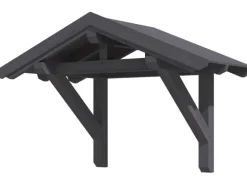 Skan Holz Haustür-Vordach Siegen 1 Schiefergrau lasiert 247 cm x 116 cm