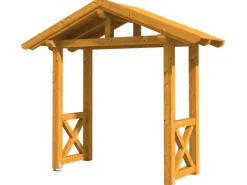 Skan Holz Haustür-Vordach Stralsund 4 Eiche hell lasiert 289 cm x 116 cm