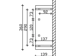 Skan Holz Haustür-Vordach Stralsund 5 Eiche hell lasiert 360 cm x 139 cm