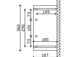 Skan Holz Haustür-Vordach Stralsund 7 Weiß lasiert 360 cm x 187 cm