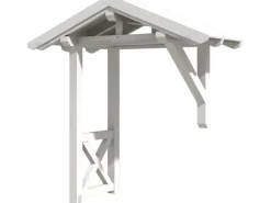 Skan Holz Haustür-Vordach Siegen 3 Weiß lasiert 247 cm x 116 cm