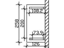 Skan Holz Haustür-Vordach Wismar 3 Schiefergrau lasiert 258 cm x 126 cm