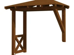 Skan Holz Haustür-Vordach Wismar 3 Nussbaum lasiert 258 cm x 126 cm