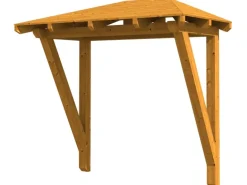 Skan Holz Haustür-Vordach Wismar 2 Eiche hell lasiert 258 cm x 126 cm