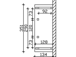 Skan Holz Haustür-Vordach Wismar 6 Schiefergrau lasiert 351 cm x 134 cm