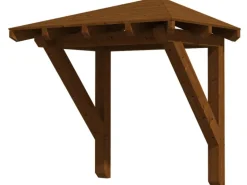 Skan Holz Haustür-Vordach Wesel 1 Nussbaum lasiert 188 cm x 126 cm