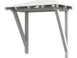 Skan Holz Haustür-Vordach Wismar 2 Weiß lasiert 258 cm x 126 cm