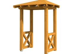 Skan Holz Haustür-Vordach Wesel 4 Eiche hell lasiert 188 cm x 126 cm