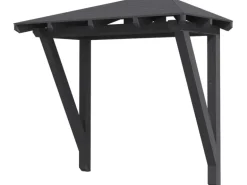 Skan Holz Haustür-Vordach Wismar 2 Schiefergrau lasiert 258 cm x 126 cm