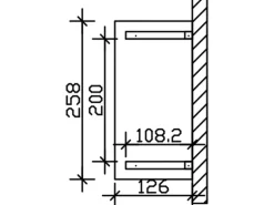 Skan Holz Haustür-Vordach Wismar 2 Schiefergrau lasiert 258 cm x 126 cm