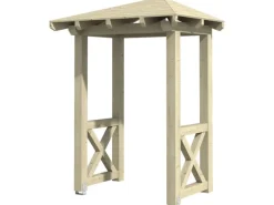 Skan Holz Haustür-Vordach Wesel 4 Natur 188 cm x 126 cm