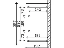 Skan Holz Haustür-Vordach Wismar 8 Natur 357 cm x 192 cm