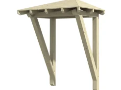 Skan Holz Haustür-Vordach Wesel 2 Natur 188 cm x 126 cm