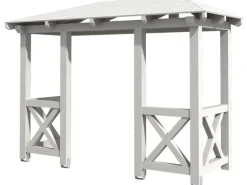 Skan Holz Haustür-Vordach Wismar 5 Weiß lasiert 351 cm x 134 cm