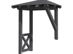 Skan Holz Haustür-Vordach Wesel 3 Schiefergrau lasiert 188 cm x 126 cm