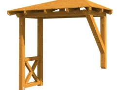 Skan Holz Haustür-Vordach Wismar 3 Eiche hell lasiert 258 cm x 126 cm