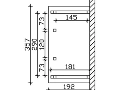 Skan Holz Haustür-Vordach Wismar 7 Schiefergrau lasiert 357 cm x 192 cm