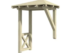 Skan Holz Haustür-Vordach Wesel 3 Natur 188 cm x 126 cm