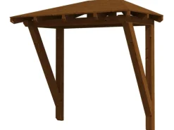 Skan Holz Haustür-Vordach Wismar 2 Nussbaum lasiert 258 cm x 126 cm