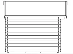 Skan Holz Holz-Gartenhaus Porto 2 Natur 250 cm x 250 cm