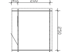 Skan Holz Holz-Gartenhaus Porto 1 Natur 250 cm x 200 cm