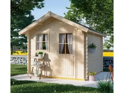 Skan Holz Holz-Gartenhaus Porto 3 Natur 250 cm x 300 cm