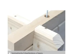 Skan Holz Holz-Gartenhaus Porto 3 Natur 250 cm x 300 cm