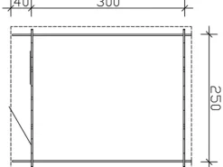 Skan Holz Holz-Gartenhaus Porto 3 Natur 250 cm x 300 cm