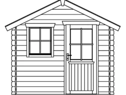 Skan Holz Holz-Gartenhaus Porto 3 Natur 250 cm x 300 cm