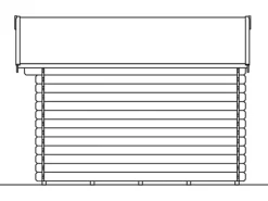 Skan Holz Holz-Gartenhaus Porto 3 Natur 250 cm x 300 cm