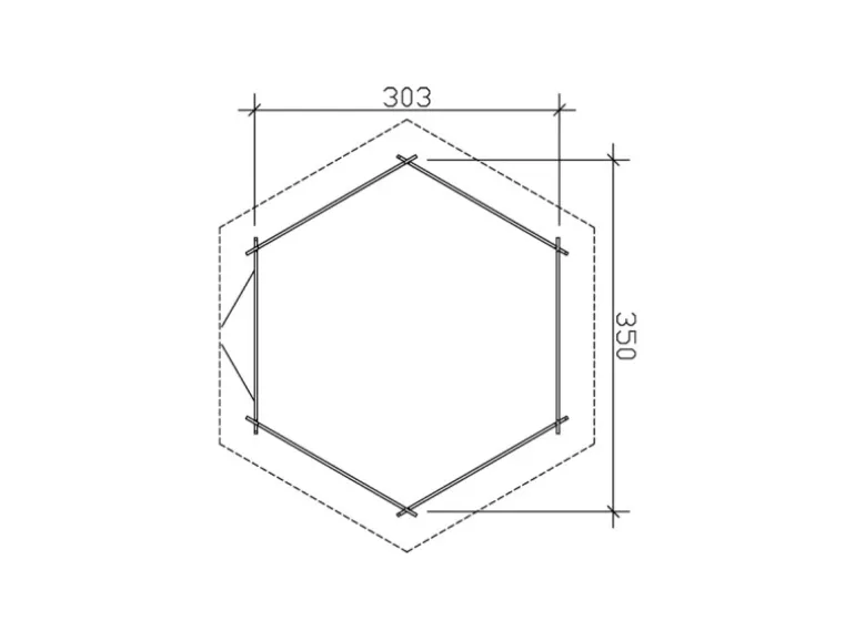Skan Holz Holz-Gartenhaus BBH Madeira 2 Natur 350 cm x 303 cm