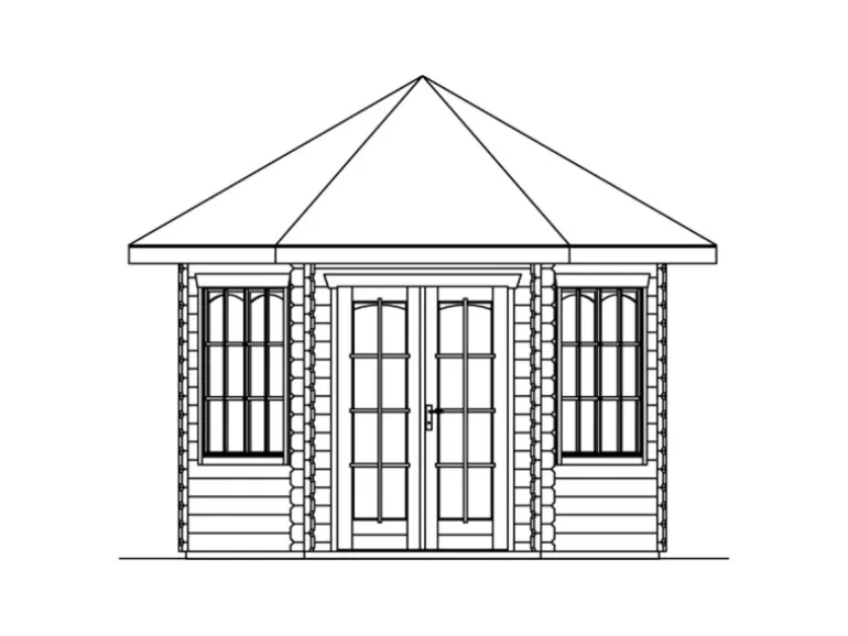 Skan Holz Holz-Gartenhaus BBH Madeira 2 Natur 350 cm x 303 cm