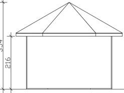 Skan Holz Holz-Pavillon Almelo Schiefergrau farbbehandelt 350 cm x 303 cm