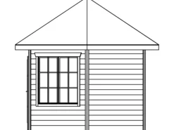 Skan Holz Holz-Pavillon Almelo Schiefergrau farbbehandelt 350 cm x 303 cm