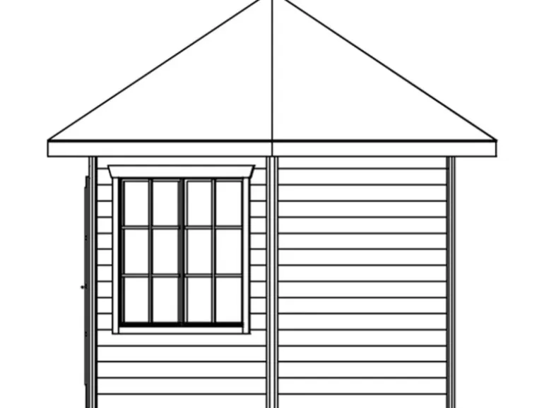Skan Holz Holz-Pavillon Almelo Schiefergrau farbbehandelt 350 cm x 303 cm