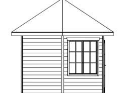 Skan Holz Holz-Pavillon Almelo Schiefergrau farbbehandelt 350 cm x 303 cm