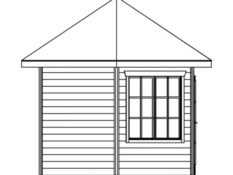Skan Holz Holz-Pavillon Almelo Schiefergrau farbbehandelt 350 cm x 303 cm