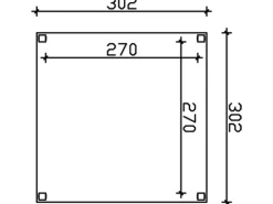 Skan Holz Holz-Pavillon Toulouse Eiche hell lasiert 294 cm x 294 cm
