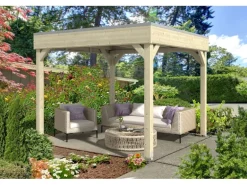 Skan Holz Holz-Pavillon Toulouse Natur unbehandelt 294 cm x 294 cm