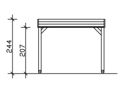 Skan Holz Holz-Pavillon Toulouse Natur unbehandelt 294 cm x 294 cm