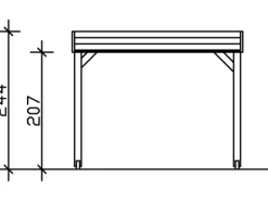 Skan Holz Holz-Pavillon Toulouse Schiefergrau lasiert 294 cm x 294 cm